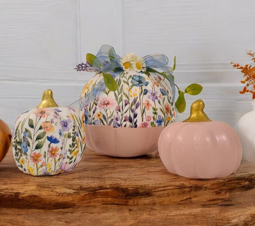 Set of 3 Fall Themed Ceramic Pumpkins - Multiple Designs to Chose From!